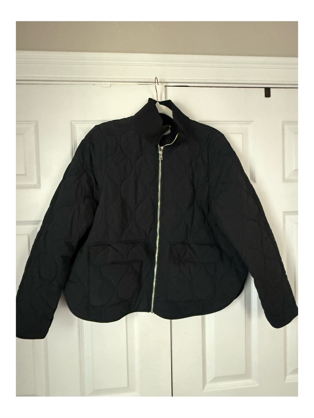 H&M Black Quilted Zip-Up Puff Jacket